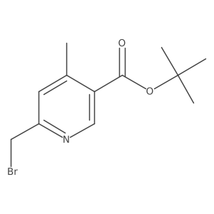 1,1-Dimethylethyl 6-(bromomethyl)-4-methyl-3-pyridinecarboxylate结构式