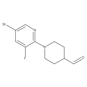 1-(5-Bromo-3-fluoro-2-pyridinyl)-4-piperidinecarboxaldehyde Structure