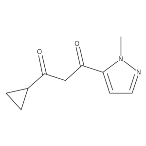 1-cyclopropyl-3-(1-methyl-1H-pyrazol-5-yl)propane-1,3-dione结构式