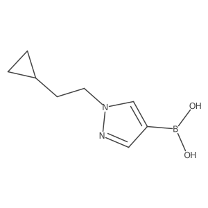 (1-(2-Cyclopropylethyl)-1H-pyrazol-4-yl)boronic acid结构式