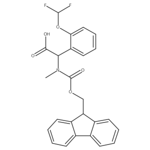 2-[2-(difluoromethoxy)phenyl]-2-({[(9H-fluoren-9-yl)methoxy]carbonyl}(methyl)amino)acetic acid Structure