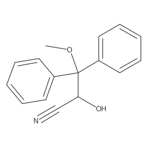 2-Hydroxy-3-methoxy-3,3-diphenylpropionitrile Structure