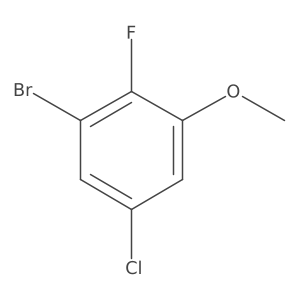 1-Bromo-5-chloro-2-fluoro-3-methoxybenzene结构式