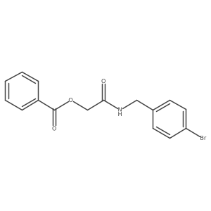 2-((4-Bromobenzyl)amino)-2-oxoethyl benzoate Structure