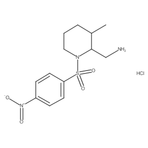 [3-Methyl-1-(4-nitrobenzenesulfonyl)piperidin-2-yl]methanamine hydrochloride结构式