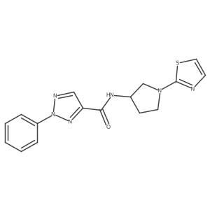 2-phenyl-N-(1-(thiazol-2-yl)pyrrolidin-3-yl)-2H-1,2,3-triazole-4-carboxamide Structure