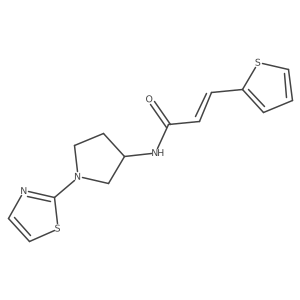 (E)-N-(1-(thiazol-2-yl)pyrrolidin-3-yl)-3-(thiophen-2-yl)acrylamide Structure