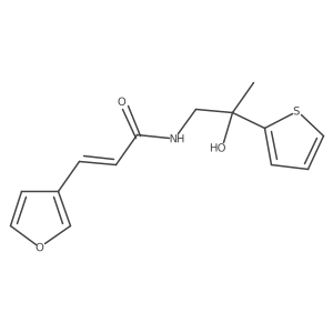 (E)-3-(furan-3-yl)-N-(2-hydroxy-2-(thiophen-2-yl)propyl)acrylamide Structure