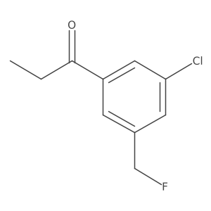 1-(3-Chloro-5-(fluoromethyl)phenyl)propan-1-one结构式