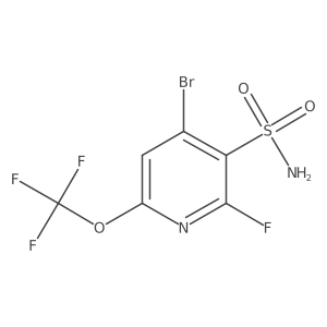 4-Bromo-2-fluoro-6-(trifluoromethoxy)pyridine-3-sulfonamide Structure