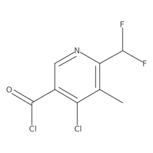 4-Chloro-6-(difluoromethyl)-5-methylnicotinoyl chloride Structure