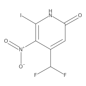 4-(Difluoromethyl)-6-iodo-5-nitropyridin-2-ol结构式