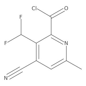 4-Cyano-3-(difluoromethyl)-6-methylpyridine-2-carbonyl chloride结构式