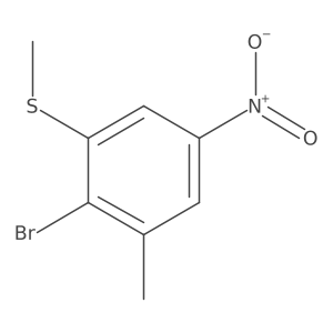Benzene, 2-bromo-1-methyl-3-(methylthio)-5-nitro- Structure