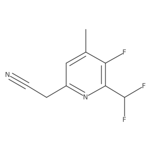 2-(Difluoromethyl)-3-fluoro-4-methylpyridine-6-acetonitrile Structure