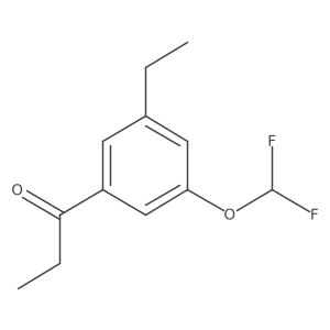 1-(3-(Difluoromethoxy)-5-ethylphenyl)propan-1-one Structure