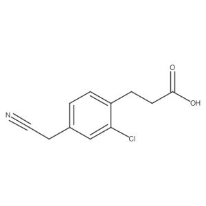 3-(2-Chloro-4-(cyanomethyl)phenyl)propanoic acid Structure