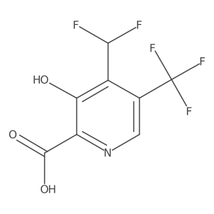 4-(Difluoromethyl)-3-hydroxy-5-(trifluoromethyl)picolinic acid结构式