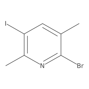 2-Bromo-5-iodo-3,6-dimethylpyridine结构式