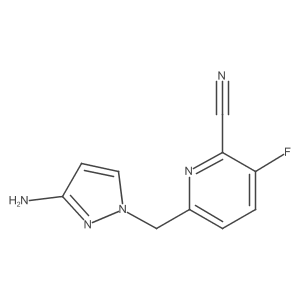 6-[(3-Amino-1H-pyrazol-1-yl)methyl]-3-fluoro-2-pyridinecarbonitrile Structure