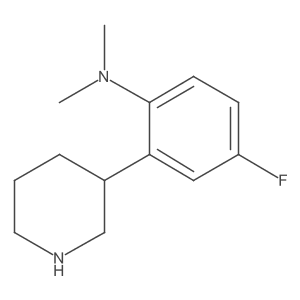 4-fluoro-N,N-dimethyl-2-(piperidin-3-yl)aniline结构式