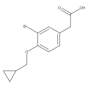 2-(3-Bromo-4-(cyclopropylmethoxy)phenyl)acetic acid Structure