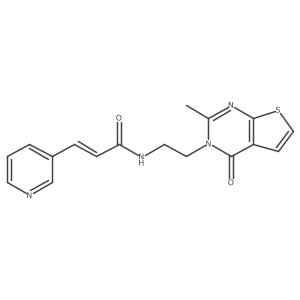 (Z)-N-(2-(2-methyl-4-oxothieno[2,3-d]pyrimidin-3(4H)-yl)ethyl)-3-(pyridin-3-yl)acrylamide结构式