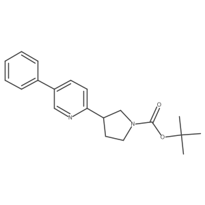 Tert-butyl 3-(5-phenylpyridin-2-yl)pyrrolidine-1-carboxylate结构式
