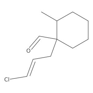 1-(3-Chloroprop-2-en-1-yl)-2-methylcyclohexane-1-carbaldehyde Structure