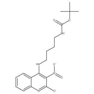 4-[4-(Tert-butoxycarbonylamino)butylamino]-2-chloro-3-nitroquinoline结构式