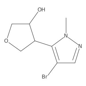 4-(4-bromo-1-methyl-1H-pyrazol-5-yl)oxolan-3-ol Structure