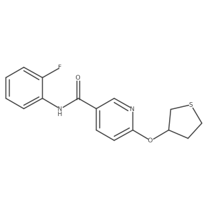 N-(2-fluorophenyl)-6-((tetrahydrothiophen-3-yl)oxy)nicotinamide Structure