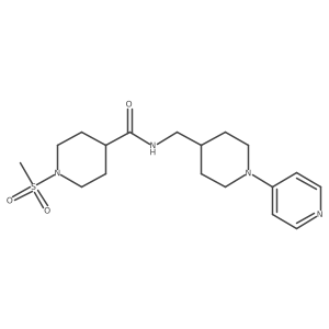 1-(methylsulfonyl)-N-((1-(pyridin-4-yl)piperidin-4-yl)methyl)piperidine-4-carboxamide结构式