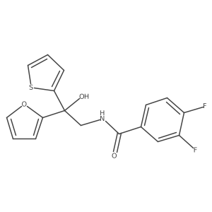 3,4-difluoro-N-(2-(furan-2-yl)-2-hydroxy-2-(thiophen-2-yl)ethyl)benzamide Structure