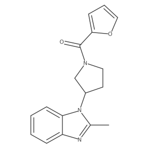 furan-2-yl(3-(2-methyl-1H-benzo[d]imidazol-1-yl)pyrrolidin-1-yl)methanone结构式