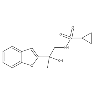 N-(2-(benzofuran-2-yl)-2-hydroxypropyl)cyclopropanesulfonamide Structure