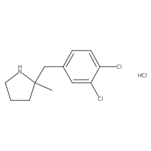 2-[(3,4-Dichlorophenyl)methyl]-2-methylpyrrolidine hydrochloride结构式