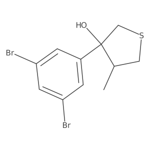 3-(3,5-Dibromophenyl)-4-methylthiolan-3-ol结构式