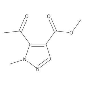 methyl 5-acetyl-1-methyl-1H-pyrazole-4-carboxylate结构式