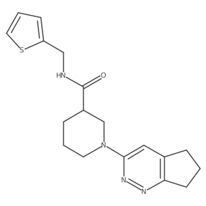 1-{5H,6H,7H-cyclopenta[c]pyridazin-3-yl}-N-[(thiophen-2-yl)methyl]piperidine-3-carboxamide结构式
