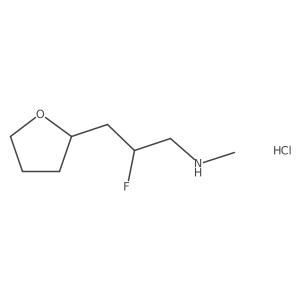 [2-Fluoro-3-(oxolan-2-yl)propyl](methyl)amine hydrochloride结构式
