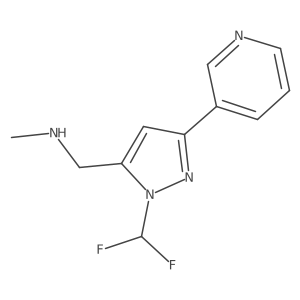 1-(1-(difluoromethyl)-3-(pyridin-3-yl)-1H-pyrazol-5-yl)-N-methylmethanamine结构式