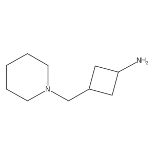 (1r,3r)-3-[(Piperidin-1-yl)methyl]cyclobutan-1-amine结构式