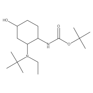 tert-butyl N-{2-[tert-butyl(ethyl)amino]-4-hydroxycyclohexyl}carbamate Structure
