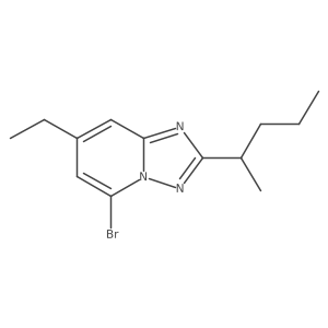 5-Bromo-7-ethyl-2-(pentan-2-yl)-[1,2,4]triazolo[1,5-a]pyridine结构式
