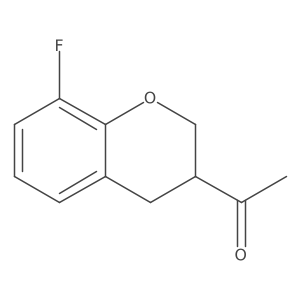1-(8-fluoro-3,4-dihydro-2H-1-benzopyran-3-yl)ethan-1-one Structure