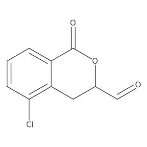 5-chloro-1-oxo-3,4-dihydro-1H-2-benzopyran-3-carbaldehyde结构式