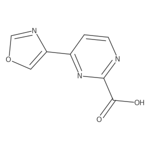 4-(1,3-Oxazol-4-yl)pyrimidine-2-carboxylic acid Structure