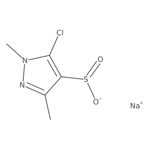 sodium 5-chloro-1,3-dimethyl-1H-pyrazole-4-sulfinate结构式
