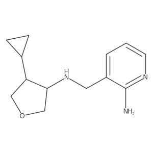 3-{[(4-Cyclopropyloxolan-3-yl)amino]methyl}pyridin-2-amine结构式